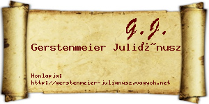 Gerstenmeier Juliánusz névjegykártya